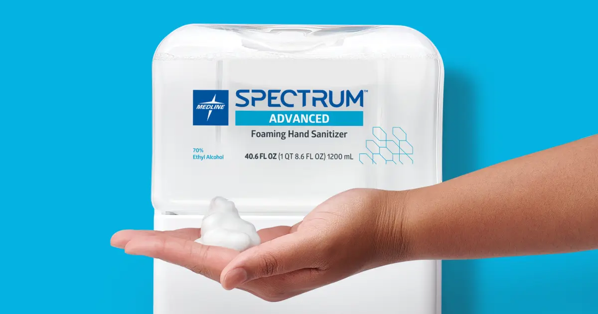 Our hand sanitizer dispenser? Simple as Spectrum Medline